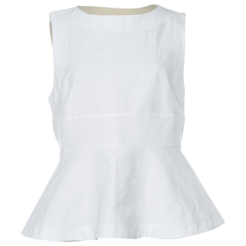 nwt MARNI white peplum top